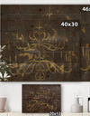 Glam Gold Chandelier - Modern Glam Print on Natural Pine Wood