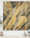 Geometric Beige Glacier - Modern Farmhouse Print on Natural Pine Wood