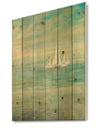 Sunrise Boat II - Nautical & Coastal Print on Natural Pine Wood