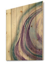 Watercolor Geode II - Modern & Contemporary Print on Natural Pine Wood