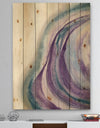 Watercolor Geode II - Modern & Contemporary Print on Natural Pine Wood