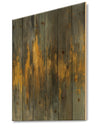 Black and Gold Glam Abstract - Modern & Contemporary Print on Natural Pine Wood
