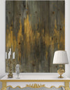 Black and Gold Glam Abstract - Modern & Contemporary Print on Natural Pine Wood