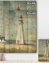 Nautical Lighthouse III - Nautical & Beach Print on Natural Pine Wood