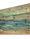 Ocean Mineral Waves - Nautical & Coastal Print on Natural Pine Wood