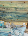 Ocean Mineral Waves - Nautical & Coastal Print on Natural Pine Wood