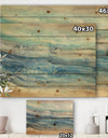 Ocean Mineral Waves - Nautical & Coastal Print on Natural Pine Wood