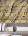 Glam Golden Falls - Modern & Contemporary Print on Natural Pine Wood