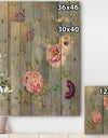 Peonies and Paisley - Cabin & Lodge Print on Natural Pine Wood
