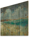 Sky and Sea - Nautical & Coastal Print on Natural Pine Wood
