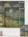 Sky and Sea - Nautical & Coastal Print on Natural Pine Wood