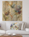 Autumn Hydrangea - Traditional Print on Natural Pine Wood