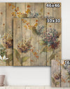 Autumn Hydrangea - Traditional Print on Natural Pine Wood