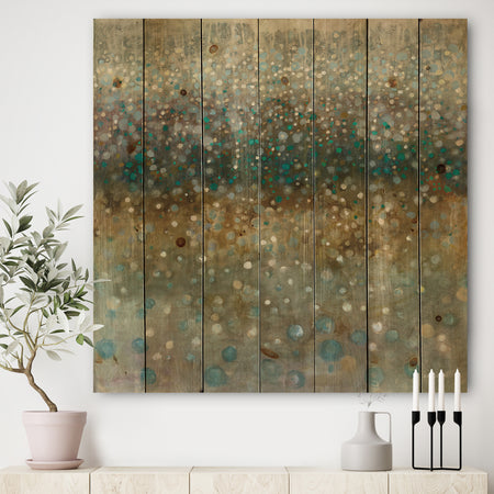 Brown Rain - Cabin & Lodge Print on Natural Pine Wood