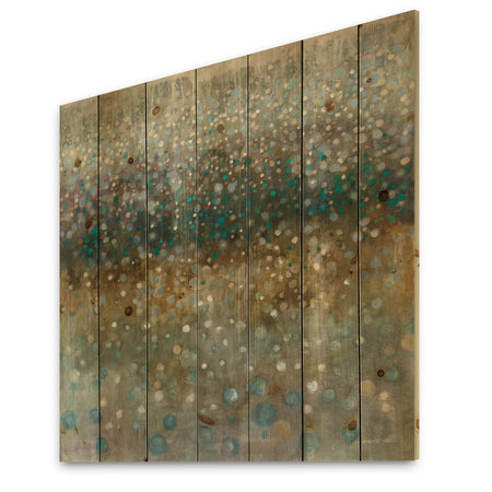 Brown Rain - Cabin & Lodge Print on Natural Pine Wood