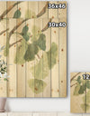 Watercolor Gingko Leaves I - Cabin & Lodge Print on Natural Pine Wood