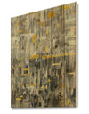 Glam Gold Reflection - Modern & Transitional Print on Natural Pine Wood