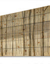 Porch & Den Forest in Winter Gold - Print on Natural Pine Wood