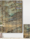 Rock Teal Panel I - Modern & Contemporary Print on Natural Pine Wood
