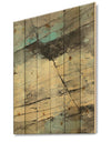 Rock Teal Panel II - Modern & Contemporary Print on Natural Pine Wood