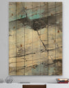 Rock Teal Panel II - Modern & Contemporary Print on Natural Pine Wood