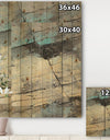 Rock Teal Panel II - Modern & Contemporary Print on Natural Pine Wood