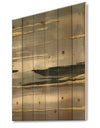 Glamorous Morning Fog II - Modern Glam Print on Natural Pine Wood