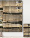 Glamorous Morning Fog III - Modern Glam Print on Natural Pine Wood