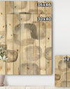 Neutral Oval Grey Stones II - Modern Glam Print on Natural Pine Wood