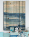 Lost in Blue Panel - Nautical & Coastal Print on Natural Pine Wood