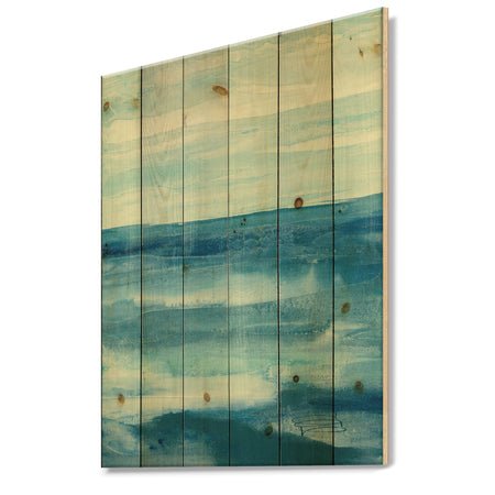 Lost in Blue Panel - Nautical & Coastal Print on Natural Pine Wood