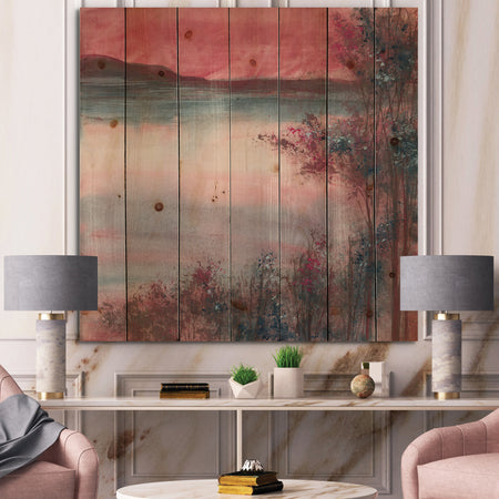 Quiet Time - Shabby Chic Print on Natural Pine Wood