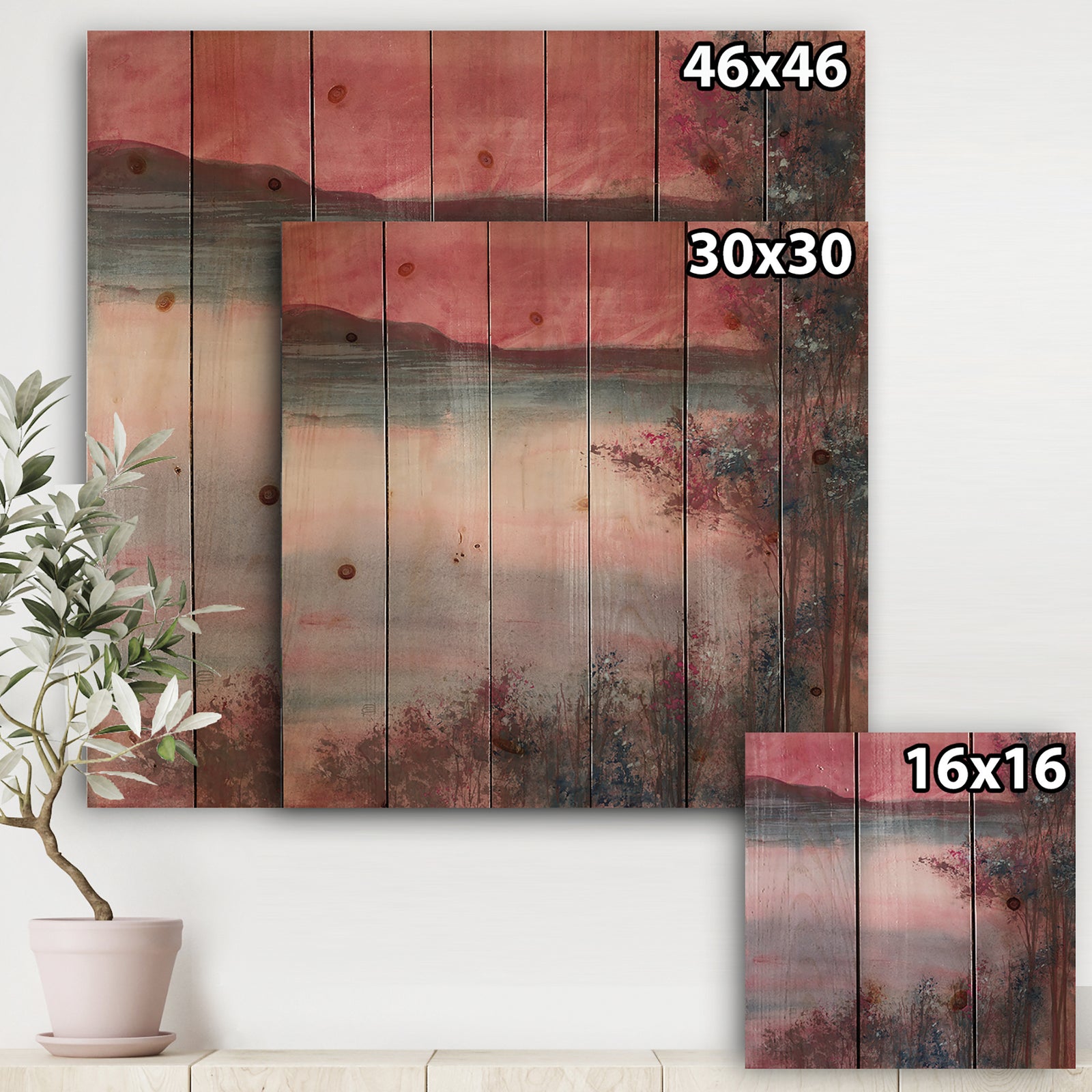 Quiet Time - Shabby Chic Print on Natural Pine Wood