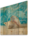 Composition from the Sea I - Nautical & Coastal Print on Natural Pine Wood