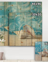Composition from the Sea I - Nautical & Coastal Print on Natural Pine Wood