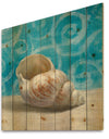 Composition from the Sea IV - Nautical & Coastal Print on Natural Pine Wood