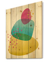 Minimal Spots Balance I - Contemporary Print on Natural Pine Wood