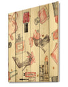 Glam Chic Accents Pattern I - Fashion Print on Natural Pine Wood