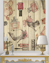 Glam Chic Accents Pattern I - Fashion Print on Natural Pine Wood