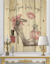 Glam Chic Accents IV - Fashion Print on Natural Pine Wood