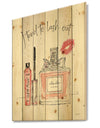 Glam Chic Accents V - Fashion Print on Natural Pine Wood