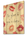 Glam Chic Accents VII - Fashion Print on Natural Pine Wood
