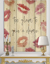 Glam Chic Accents VII - Fashion Print on Natural Pine Wood