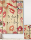 Glam Chic Accents VII - Fashion Print on Natural Pine Wood