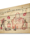 Chic Accents I - Fashion Print on Natural Pine Wood