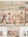 Chic Accents I - Fashion Print on Natural Pine Wood