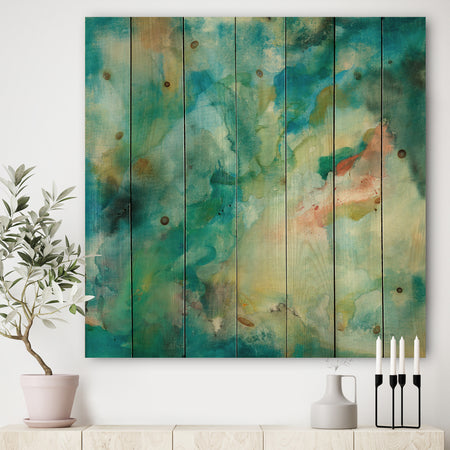 Interstellar - Contemporary Print on Natural Pine Wood