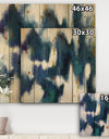 Blue Glam Texture II - Contemporary Print on Natural Pine Wood