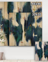 Blue Glam Texture I - Contemporary Print on Natural Pine Wood