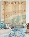 Sky Seaview I - Nautical & Coastal Print on Natural Pine Wood